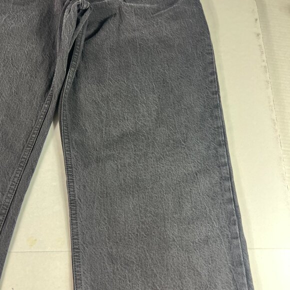 Abercrombie Fitch Jeans Women 27x29* High Rise Loose Pleated Black Denim Tag 27S - Picture 3 of 16